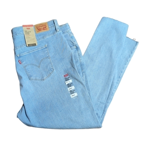 New Levi's 720 high rise skinny denim distressed jeans Plus Size NWT Sz 22W - Picture 5 of 12